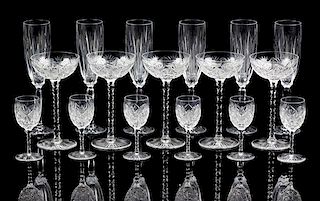 A Group of Glass Stemware Height of tallest 9 1/2 inches.