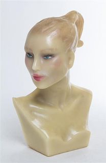* A Molded Soap Mannequin Bust Height 17 inches.