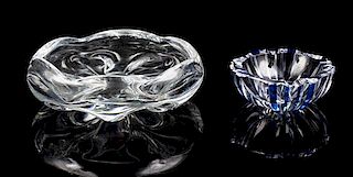 * A Collection of Glass Table Articles Diameter of largest 8 3/4 inches.