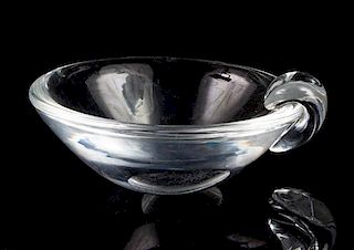 A Steuben Glass Nut Dish or Ash Receiver Diameter 5 1/2 inches.