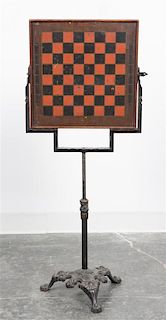 A Victorian Games Stand Height 29 x width 15 1/4 inches.