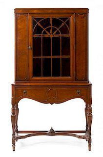 A Victorian Style Mahogany Cabinet. Height 65 1/4 x width 37 x depth 16 inches.