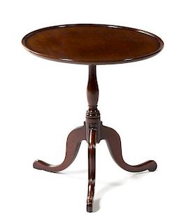 * A Georgian Style Mahogany Tea Table Height 20 1/2 x depth 19 3/4 inches.