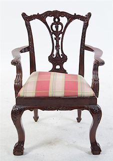 * A Chippendale Style Mahogany Child's Chair Height 25 5/8 inches.