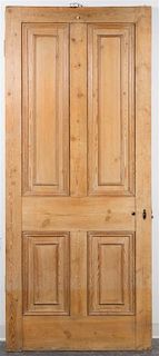 An English Pine Door Height 84 1/2 x width 35 1/2 inches.