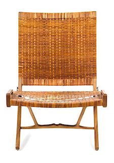 A Hans Wegner Walnut Side Chair Height 30 inches.