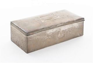 * An American Silver Humidor Length 7 inches.