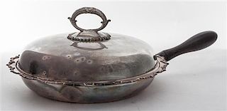 * An English Silver-plate Serving Dish and Cover, Goldsmiths & Silversmiths Co., London, 20th Century, circular with a shaped bo
