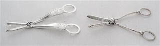* A Pair of English Silver Grape Shears, Martin, Hall & Co., Sheffield, Circa 1870, together with an associated silver-plate pai