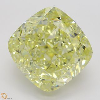 11.11 ct, Natural Fancy Yellow Even Color, VS2, Cushion cut Diamond (GIA Graded), Appraised Value: $606,500 