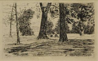 WHISTLER, James McNeill. Etching "Greenwich Park".