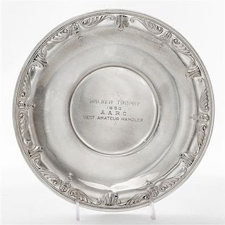* An American Silver Presentation Plate, Wallace Silversmiths, Wallingford, CT, 20th Century, in the Stradivari pattern, center