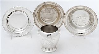 * A Collection of Four American Silver Presentation Articles, , comprising three bowls and a vase, by Towle Silversmiths and Bal