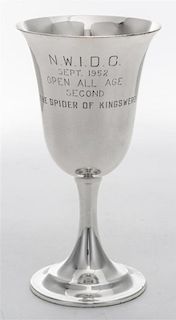 * An American Silver Presentation Goblet, International Silver Co., Meriden, CT, Mid 20th Century, engraved "N.W.I.D.C. Sept 195