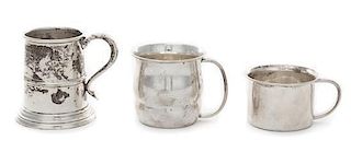 Three American Silver Child's Cups, , comprising two examples by Towle Silversmiths, Newburyport, MA, and one example by Interna