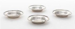 * Four American Silver Nut Dishes, S. Kirk and Son Inc., Baltimore, MD, 20th Century, each of circular form and engraved BA to c