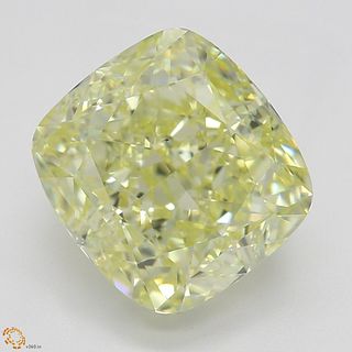 2.65 ct, Natural Fancy Yellow Even Color, SI1, Cushion cut Diamond (GIA Graded), Appraised Value: $49,000 