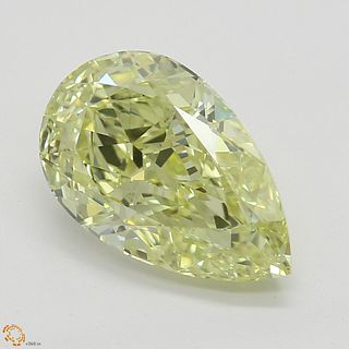 1.50 ct, Natural Fancy Yellow Even Color, IF, Pear cut Diamond (GIA Graded), Appraised Value: $30,300 