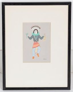 * Harrison Begay, (American 1912-2012), Untitled (Kachina Dancer)