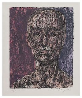 * Mark Tobey, (American, 1890-1976), Head, 1967. Limited, signed.