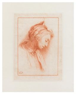 After Abraham Bloemaert, , Study for a Profile of a Woman