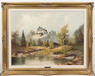 * R. Wilmer, (20th century), Landscape and Mountain