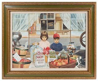 William Nelson, (American, b. 1942), Children in Candy Shop Window, 1975