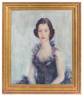 Artist Unknown, (20th century), Woman in Blue Dress