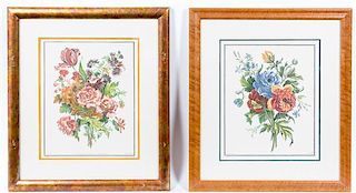 A Group of Eight Botanical Prints Height of largest 17 x width 14 3/4 (framed).