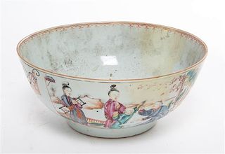 * A Chinese Export Porcelain Center Bowl Diameter 9 1/8 inches.