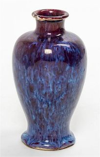 A Flambe Porcelain Vase Height 7 inches.