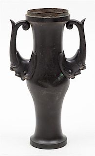 A Bronze Vase Length 9 3/4 inches.