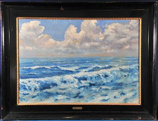 SEASCAPE PAINTING WITH SKY OIL PAINTING