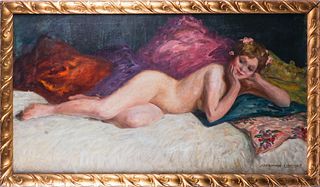 NORMAN LINDSAY OIL PAINTING