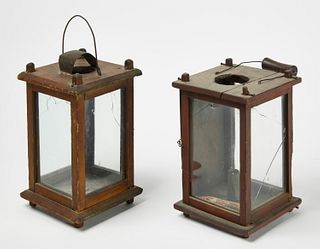 Two Wooden Lanterns