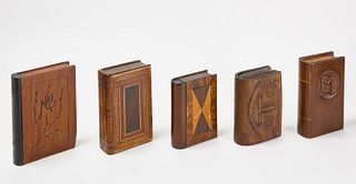 Five Wooden Book Boxes