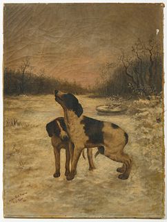 Painting of Two Walker Hounds