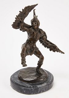 Native American Bronze Figure