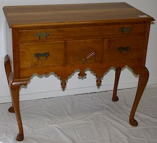Connecticut highboy with base made of cherry. 37½"w x 19¼"d. Restored.