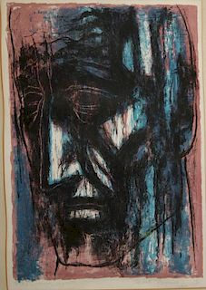 Umberto Romano (Italian/ American  1905-1982) Fragment Man lithograph 22 x 16"