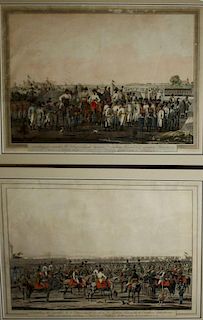 W Kobbel - pair of 19th c German School hc engravings- Archduke Charles and His armies