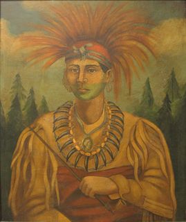 JACKSON. Portrait of Native American.