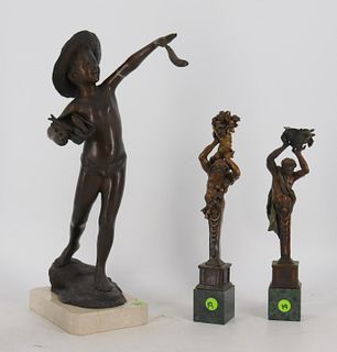 (3) Bronze Sculptures.