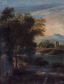 Italian School, (18th century), Italianate Landscape