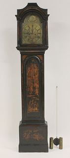 J.Hewitt Chinoiserie Decorated Tall Case Clock