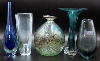 (5) Pcs. of Art Glass Inc. Peter Bramhall.