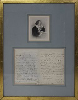 Franz LISZT Framed 2 Page Letter Signed