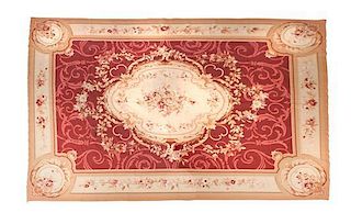 An Aubusson Style Tapestry Rug, 11 feet 10 inches x 8 feet 9 inches.