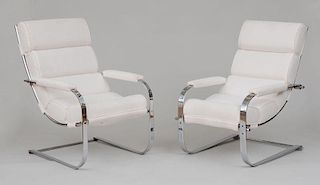 GILBERT ROHDE FOR TROY SHUNSHADE CO., TROY, OHIO, PAIR OF ARMCHAIRS