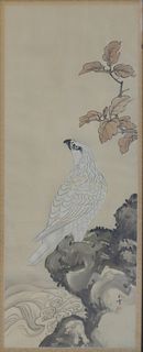 Signed Asian Painting of a Hawk.